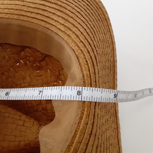 The Hatter Co Raffia Brim Hat Straw Woven Beach Summer Brimmed Golf Hat Resort - Picture 8 of 11